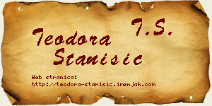 Teodora Stanišić vizit kartica
